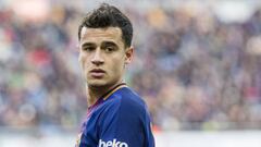 Philippe Coutinho durante el partido de Liga que disputaron el Barcelona y el Getafe en el Camp Nou 11 de febrero de 2018.