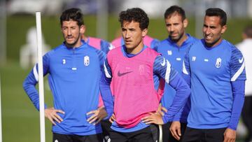 Luis Milla, durante un entrenamiento.