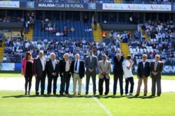 Antes del partido se homenajeó los 110 años de historia del Málaga. 
 