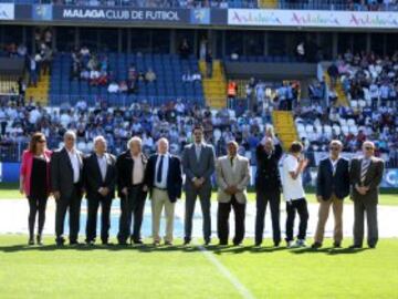 Antes del partido se homenajeó los 110 años de historia del Málaga. 
 