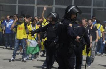 Los ultras del Oviedo causaron incidentes con los aficionados del Cádiz antes del encuentro