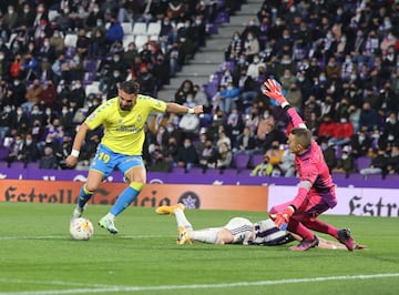 El pasado 19 de marzo, este gol de Sadiku en Valladolid dio comienzo a la presente racha de Las Palmas de 22 partidos ligueros sin perder.