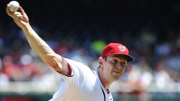 Stephen Strasburg no pudo continuar invicto en la temporada de sus Washington Nationals.