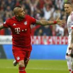Vidal anota su primer gol desde octubre por el Bayern Munich