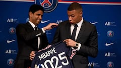 Nasser Al-Khela&iuml;fi y Kylian Mbapp&eacute;.