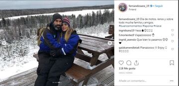 Fernando Sanz e Ingrid Asensio disfrutan de la nieve.
