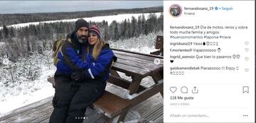 Fernando Sanz e Ingrid Asensio disfrutan de la nieve. 