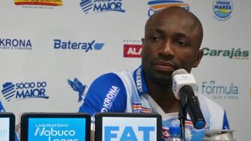 Pablo Armero durante la rueda de prensa de presentaci&oacute;n nuevo jugador de CSA.