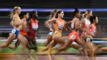 Marta Pérez, en su serie del 1.500 en Tokio.
