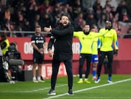 GIRONA, 26/01/2026.- El entrenador del Getafe José Bordalás durante el partido de la jornada 21 de LaLiga entre el Girona FC y el Getafe CF, este lunes en el estadio municipal de Montilivi. EFE/David Borrat.