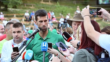 Novak Djokovic, en un reciente acto en Serbia.