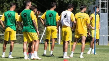 Entrenamiento del Espanyol durante la pretemporada.