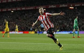 Muniain celebra su gol. 1-0.