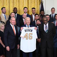Houston Astros fueron recibidos en la Casa Blanca por el presidente Joe Biden