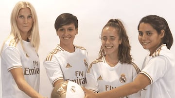 Jakobsson, Marta Corredera, Maite Oroz y Kenti Robles, jugadoras del Real Madrid. 