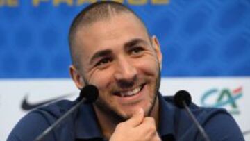 Benzema, en rueda de prensa.