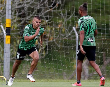 Imágenes del entrenamiento de Atlético Nacional de cara al partido frente a Junior de Barranquilla por los cuartos de final de la Copa BetPlay.