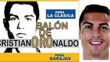 Así serán la careta y el tifo de apoyo al Balón de Oro para CR7