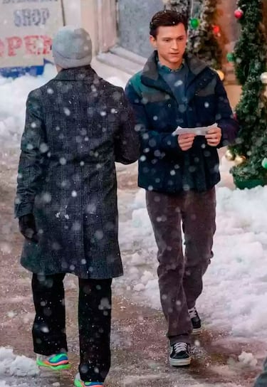 Spider-Man 3: Nuevas imágenes del rodaje con Tom Holland con el traje de Spidey