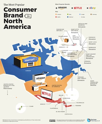 Mapa de las marcas más populares en el mundo: ¿cuál es la favorita en España?