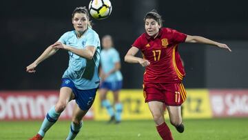 Luc&iacute;a Garc&iacute;a, la m&aacute;s joven de la Selecci&oacute;n, durante la Copa Algarve de este a&ntilde;o. 