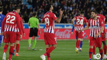 Diego Costa celebra su gol en el Alavés-Atlético
