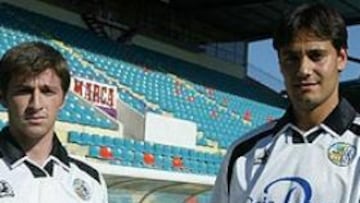 <b>PRESENTADOS.</b> Lupidio y Raúl ya son nuevos jugadores salmentinos.