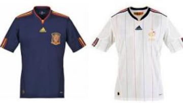 Francia y España jugarán mañana un amistoso en Saint-Denis vestidos con una camiseta de nuevo diseño que recuerda a los que estaban de moda en los años 80.