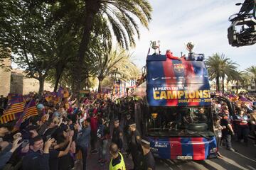 La Rúa de Campeones por las calles de Barcelona