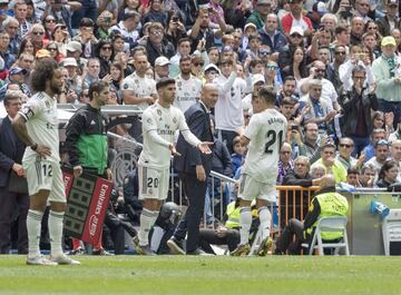 Asensio salió en la segunda parte en lugar de Brahim. 