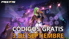 Free Fire | Códigos de hoy miércoles 3 de septiembre de 2025: recompensas gratis