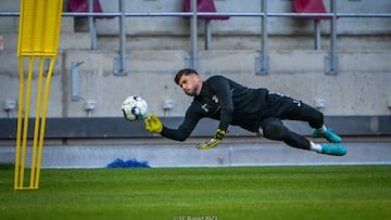 Moldovan, en acción, durante un entrenamiento.