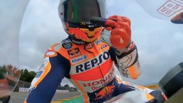 Márquez durante la P2 del GP de Alemania en Sachsenring.