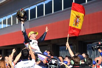 Así celebró Albert Arenas su campeonato del mundo en Portugal