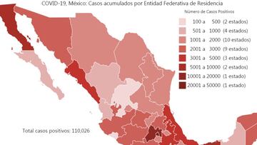 Mapa y casos de coronavirus en México por estados hoy 6 de junio