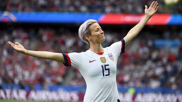 La estadounidense Megan Rapinoe, estrella del f&uacute;tbol femenino mundial. 