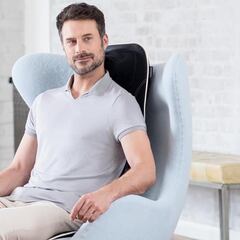 Este respaldo de masaje ‘shiatsu’ para espalda y cuello se adapta a cualquier asiento