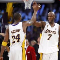 Ni un golpe frena a Kobe: visitó a Lamar Odom en Las Vegas
