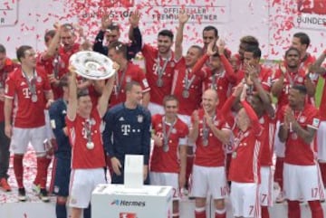 Vidal y el festejo de su primera Bundesliga