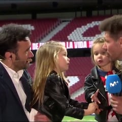 That moment when Simeone's daughters interrupt live interview