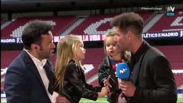 That moment when Simeone's daughters interrupt live interview