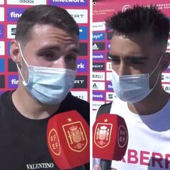 Abel Ruiz, Fornals y Brais hablan en la concentración con España