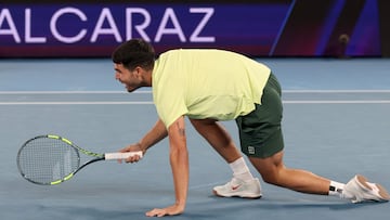 Carlos Alcaraz, en el Rod Laver Arena de Melbourne.
