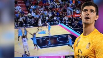 Courtois tiene que parar hasta en la NBA: esto le ocurrió viendo el partido Miami vs. Sixers