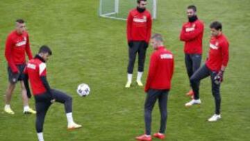 Entrenamiento de hoy del Atlético de Madrid