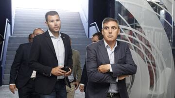 Manolo Salvador y David Navarro en su puesta de largo como nuevo área deportiva del Levante.