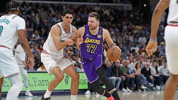 Santi Aldama y Luka Doncic -