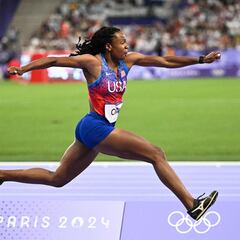 How many meters does an athlete cover in the long jump, triple jump, pole vault, and javelin?