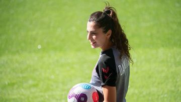 Nadia Nadim durante la Eurocopa.