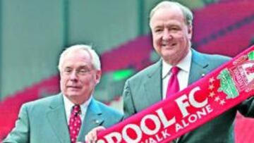 <b>DÚO POLÉMICO. </b>Gillett (izquierda) y Hicks, dueños del Liverpool.